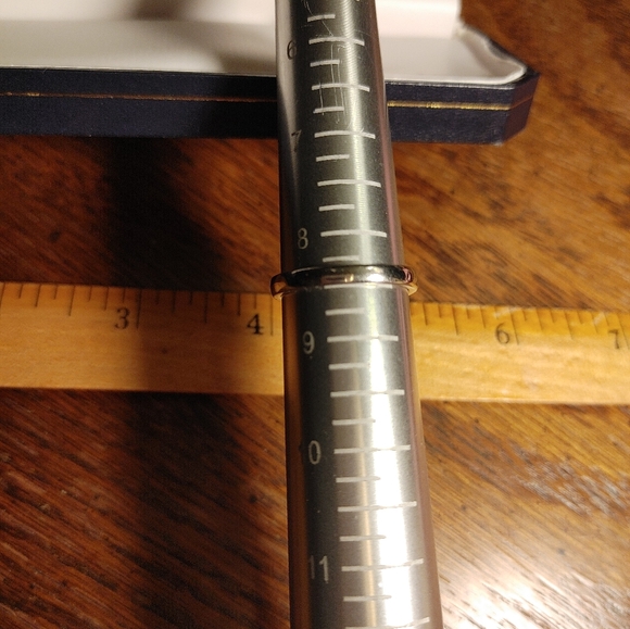 Vintage DK Coral and Tiny Diamonds in 925 Band Ring Size 8.25 to 8.5 - Picture 11 of 15